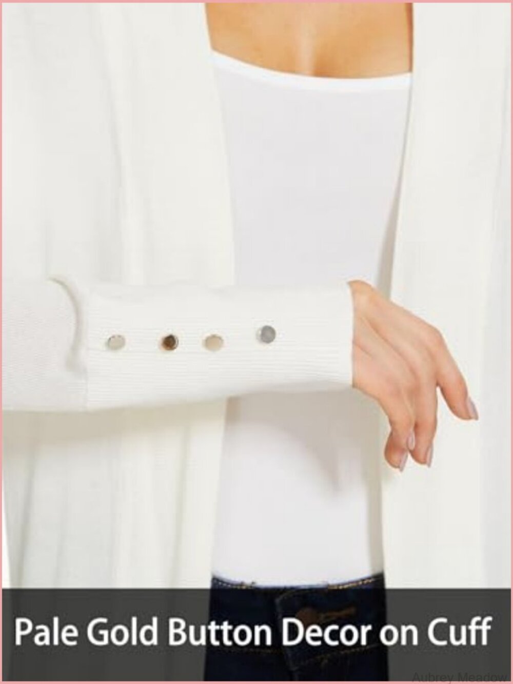 Lightweight Open Front Knit Cardigan with Pockets - Picture 6 of 7